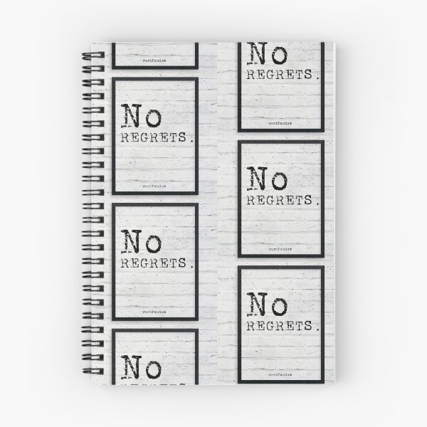 Item preview, No regrets - quote typography text art by Word Fandom - wordfandom designed and sold by Kerry Pritchard.