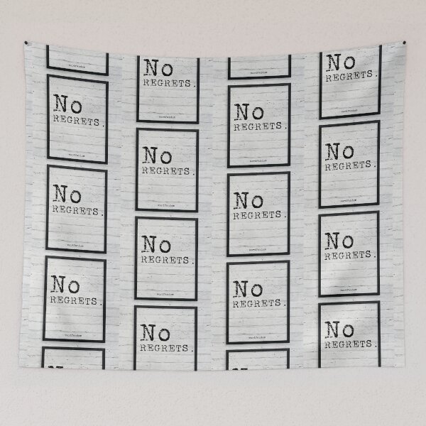 Item preview, No regrets - quote typography text art by Word Fandom - wordfandom designed and sold by Kerry Pritchard.