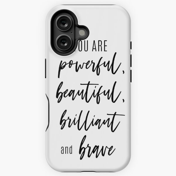 Item preview, You Are Powerful Beautiful Brilliant Brave Inspirational Quotes - Positive Affirmation - Motivational Quotes designed and sold by wildlyinspiring.