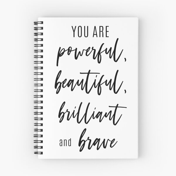 Item preview, You Are Powerful Beautiful Brilliant Brave Inspirational Quotes - Positive Affirmation - Motivational Quotes designed and sold by wildlyinspiring.