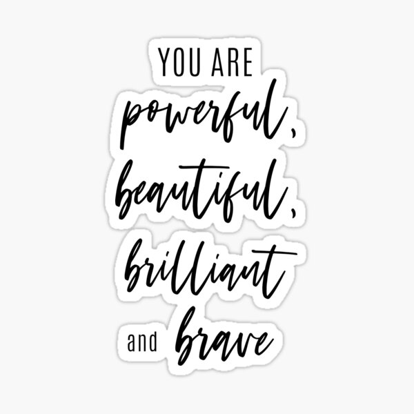Vista previa del artículo con la obra «Usted es poderoso Citas inspiradoras valientes, brillantes y hermosas - Afirmación positiva - Citas motivacionales», diseñado y vendido por wildlyinspiring.
