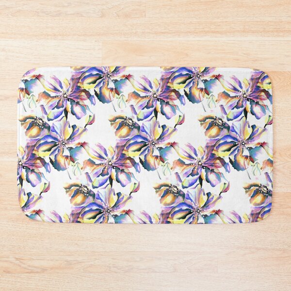 Item preview, Watercolor Blue Poppies Seamless Pattern in Retro Artsy Style designed and sold by Nisuris.