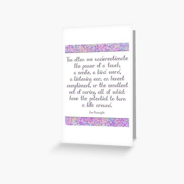 Item preview, Leo Buscaglia Kindness Rainbow Quote designed and sold by MyMumNMeQuotes.