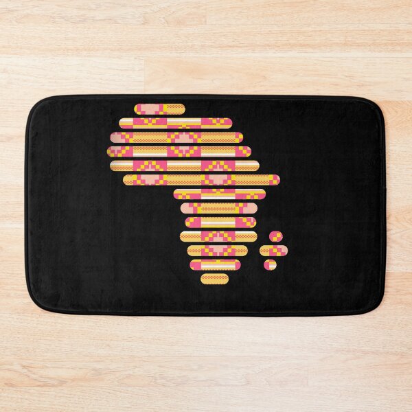 Item preview, Africa Map Kente Pattern Ghana Print prink  Kente Vibes designed and sold by kentevibesshop.