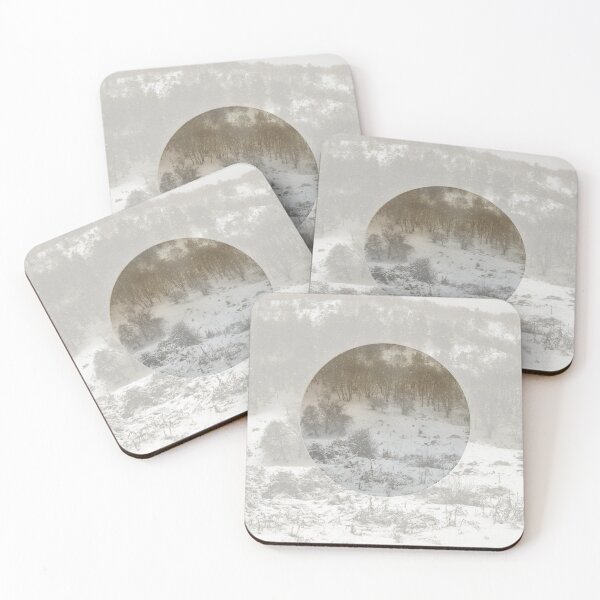 Item preview, Snowy forest winter background geometric photography designed and sold by by-jwp.
