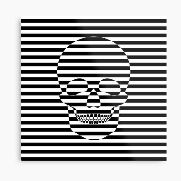 Skull Optical Illusion Wall Art Redbubble