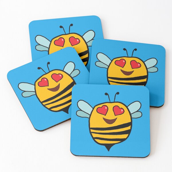 Item preview, BEEmoji Smiling Face With Heart Eyes Emoji Bee Character | Emobees designed and sold by JDMHoney.