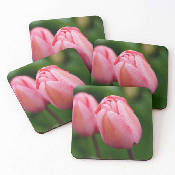 Item preview, Mirror Image Pastel Pink Tulips designed and sold by imaginethis.