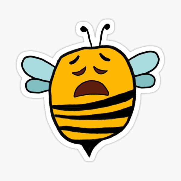 Item preview, BEEmoji Disbelief Anguished Face Emoji Bee Character | Emobees designed and sold by JDMHoney.