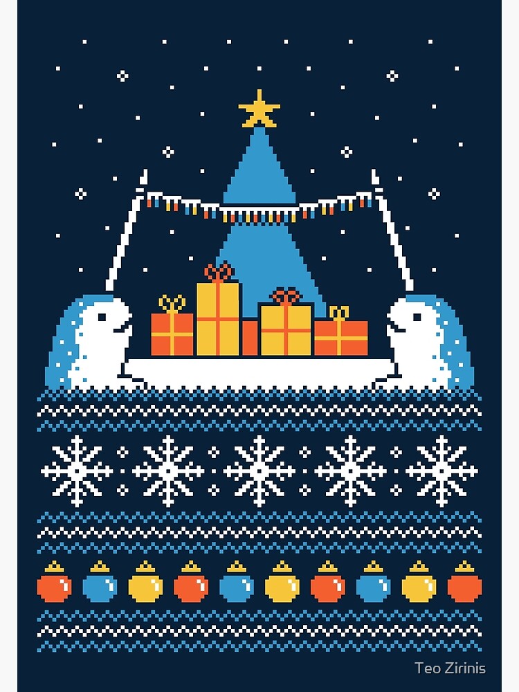 Christmas Narwhals by theodorezirinis