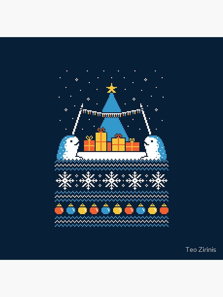 Christmas Narwhals by theodorezirinis