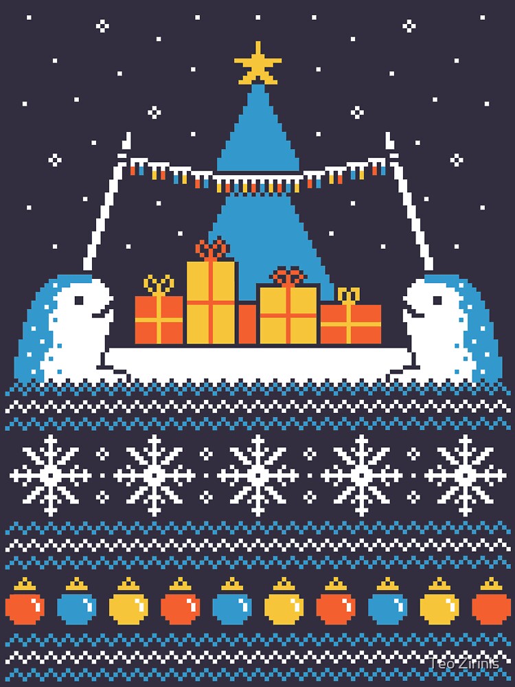 Christmas Narwhals by theodorezirinis