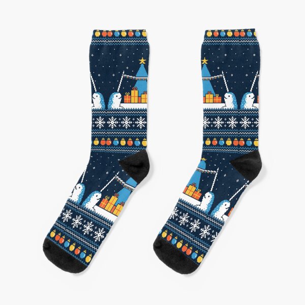 Item preview, Christmas Narwhals designed and sold by HandsOffMyDinosaur.
