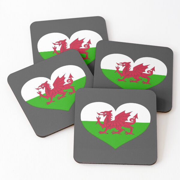 Aperçu de l'œuvre J'aime le pays de Galles - Dragon cœur gallois créée et vendue par SolarCross.
