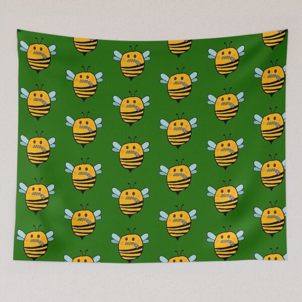 Item preview, BEEmoji Zipper Mouth Face Emoji Bee Character | Emobees designed and sold by JDMHoney.