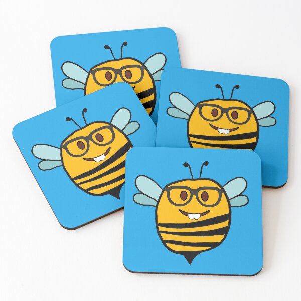 Item preview, BEEmoji Nerd Face Emoji Bee Character | Emobees designed and sold by JDMHoney.