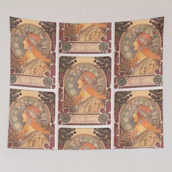 Item preview, Lady Art nouveau vintage art - Alphonse Mucha designed and sold by Vintage Designs +.