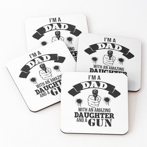 Item preview, Dad with daughter and gun! designed and sold by Cutebutfunny.