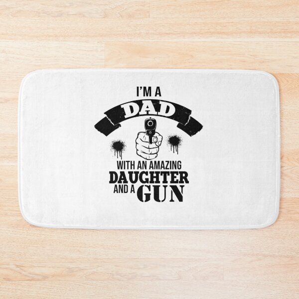 Item preview, Dad with daughter and gun! designed and sold by Cutebutfunny.