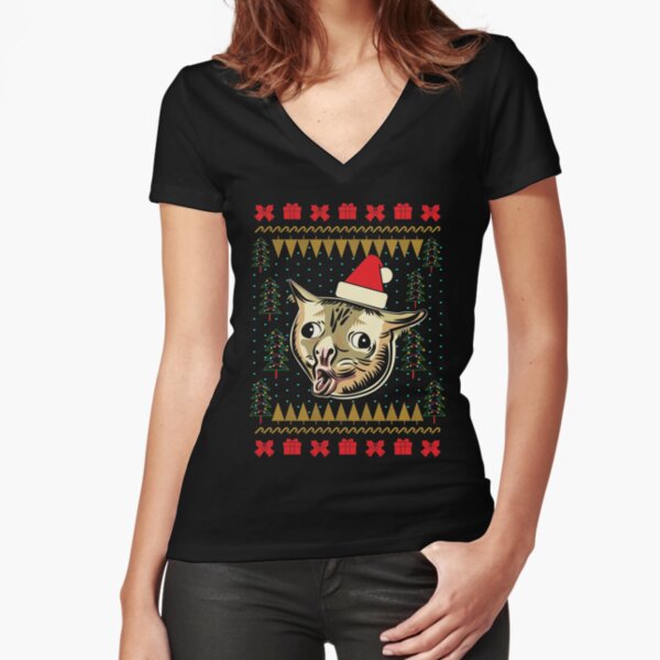 Coughing Cat Meme Christmas Ugly Sweater - REVER LAVIE