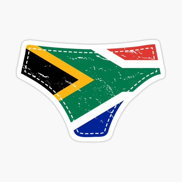 South Africa Rugby Bokke Funny Underwear Flag Sticker For Sale By