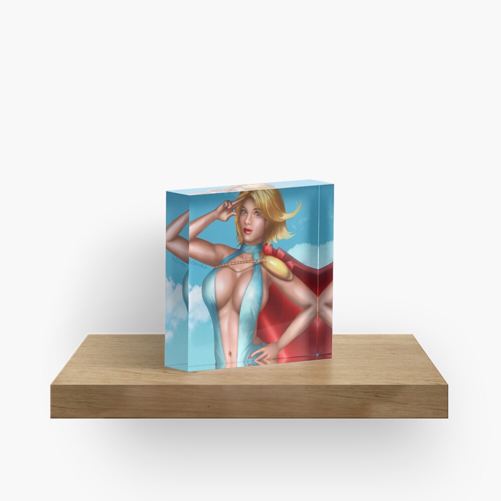 Superhero Bikini Acrylic Block