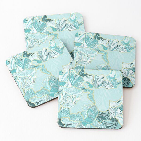 Item preview, Marbled Kintsugi Teal designed and sold by MarbleCloud.