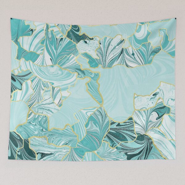 Item preview, Marbled Kintsugi Teal designed and sold by MarbleCloud.