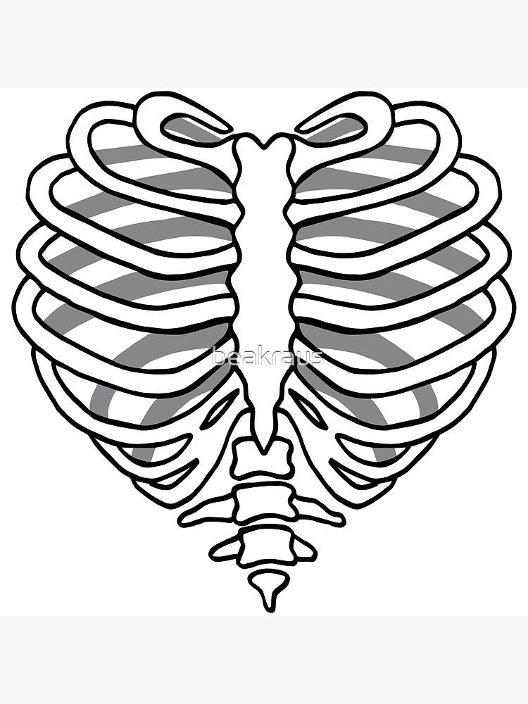 Skeleton ribcage Halloween Greeting Card by tarek25