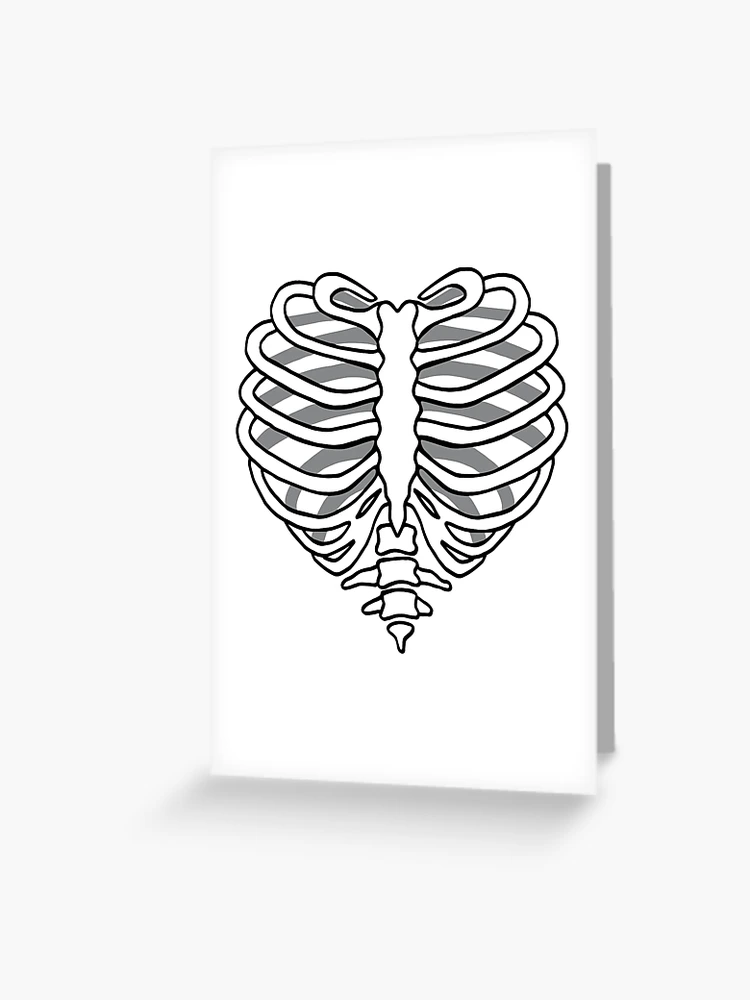 Skeleton ribcage Halloween Greeting Card by tarek25