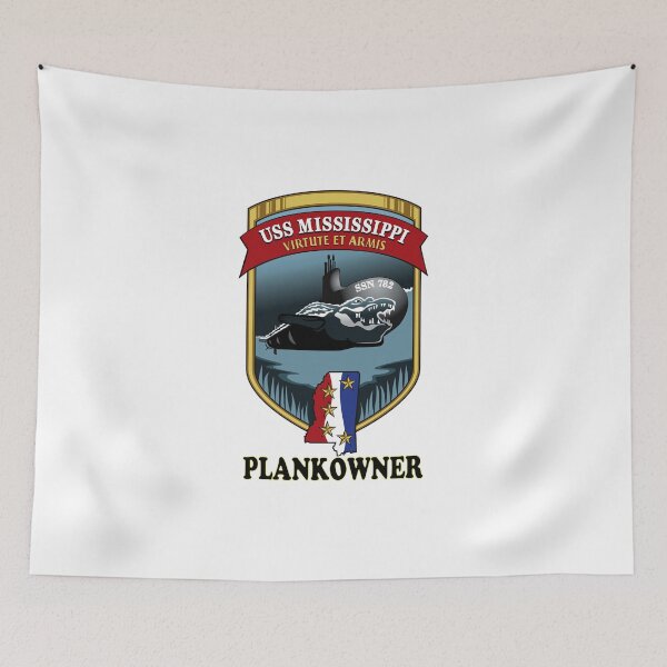Item preview, SSN-782 USS Mississippi Plank Owner Crest designed and sold by Nikki SpaceStuffPlus.