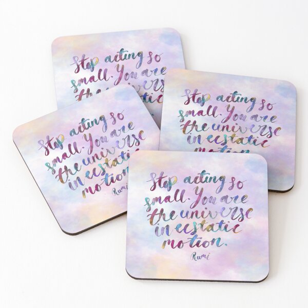 Item preview, Rumi Rainbow Quote Art - Stop Acting So Small. You are the universe in ecstatic motion.  designed and sold by MyMumNMeQuotes.
