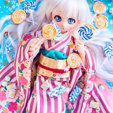 Artwork thumbnail, Kimono and lollipops · Nebula by orchiddolls