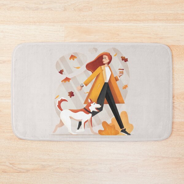 Item preview, Morning Walk with Dog designed and sold by Lana Dudarenko.