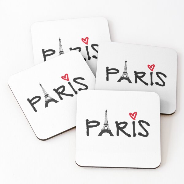 Item preview, Paris with Eiffel tower and red heart designed and sold by beakraus.