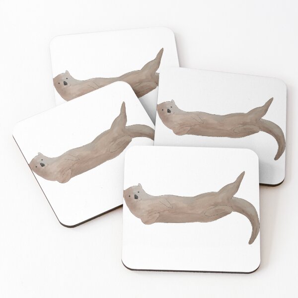 Item preview, Playful Sea Otter Watercolor Painting designed and sold by WildernessStore.