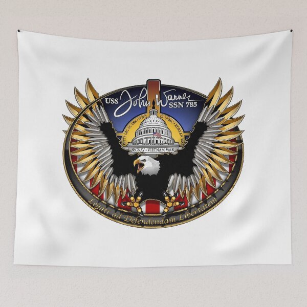 Item preview, SSN-785 USS John Warner Crest designed and sold by Nikki SpaceStuffPlus.