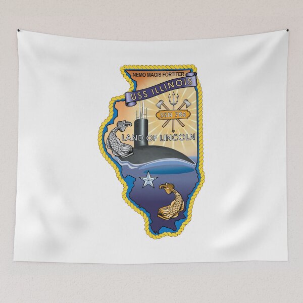Item preview, SSN-786 USS Illinois Crest designed and sold by Nikki SpaceStuffPlus.