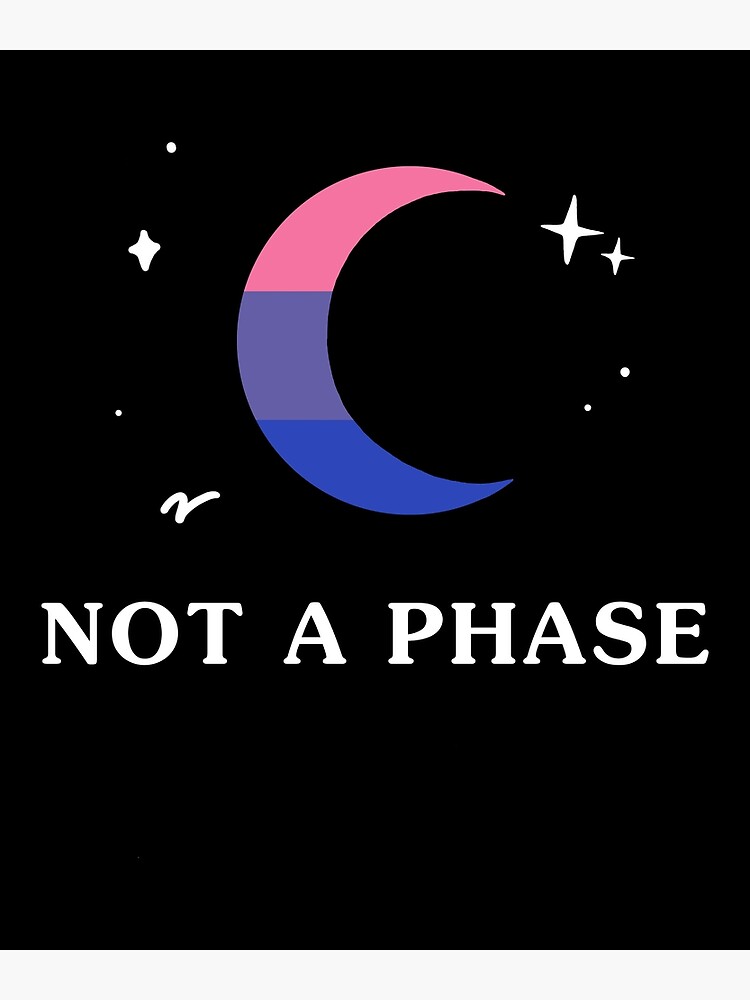 "Not A Phase Bisexual LGBTQ Bi Pride Flag Moon" Poster By Yesqueen ...