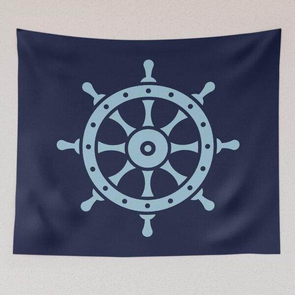 Item preview, Ship's Wheel (Seaman / Skipper / Sailor / Captain / Powder Blue) designed and sold by MrFaulbaum.