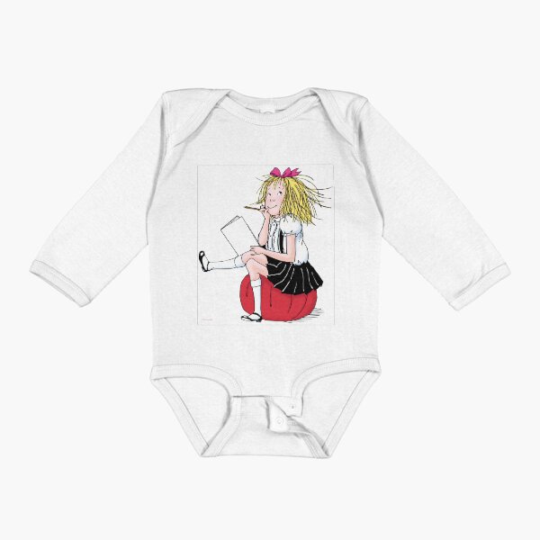 Item preview, Eloise thinking about what to write designed and sold by EloiseandWeenie.