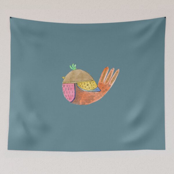 Item preview,  Little bird with green tuft designed and sold by alisonsadler.