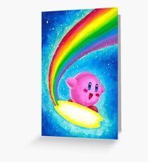 Kirby Regenbogen Grußkarte