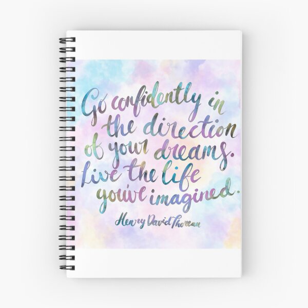 Item preview, Henry David Thoreau Confidence Quote Art, Rainbow Print designed and sold by MyMumNMeQuotes.