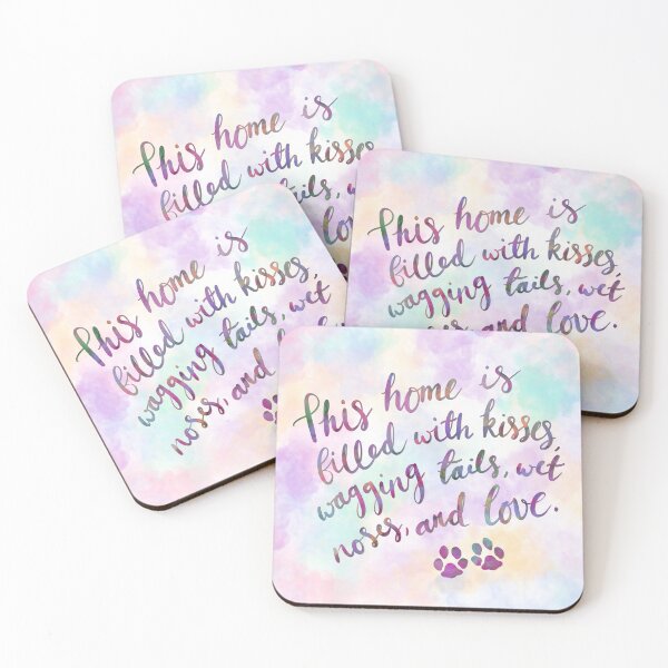 Item preview, Doggy Quote Art, Home Filled with Love, Rainbow Art, Love My Dog designed and sold by MyMumNMeQuotes.