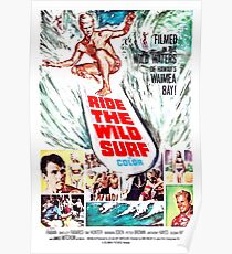 Ride the Wild Surf 1964 Vintage PosterSurf Sport Movie Poster, Artwork, Prints, Posters, Tshirts, Men, Women, Kids Poster