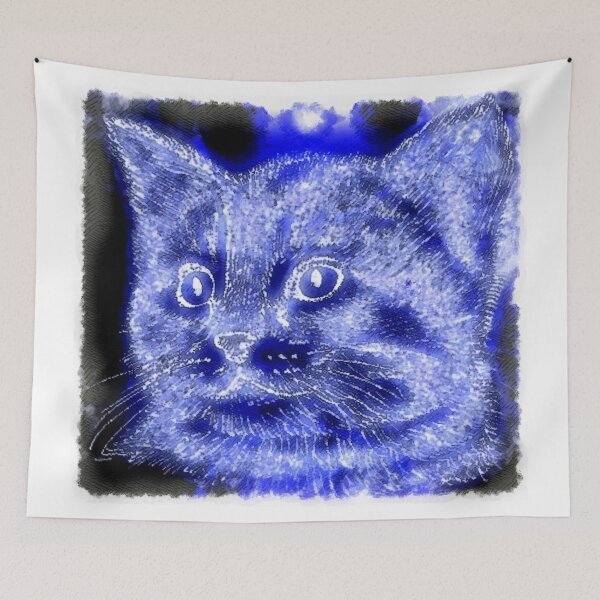 Item preview, Cat in Blue designed and sold by Bubblepoor.