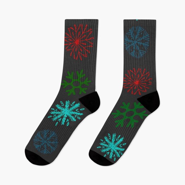 Item preview, Holiday snowflakes on black designed and sold by cbankgood.
