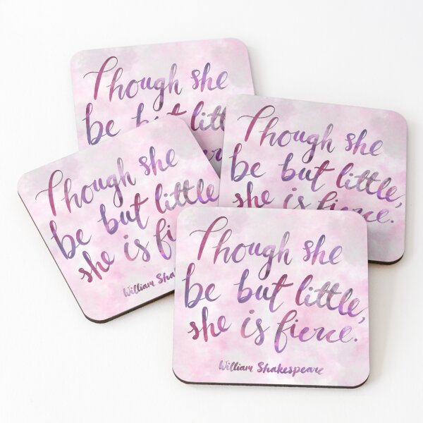 Item preview, Shakespeare Quote Art, Though She Be But Little, She Is Fierce, Confidence Quote, designed and sold by MyMumNMeQuotes.