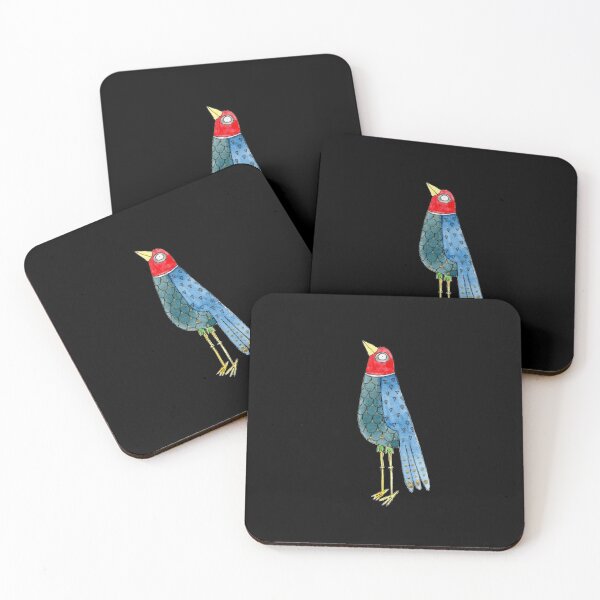 Item preview, "Colored blackbird" original watercolor by Alison Sadler designed and sold by alisonsadler.